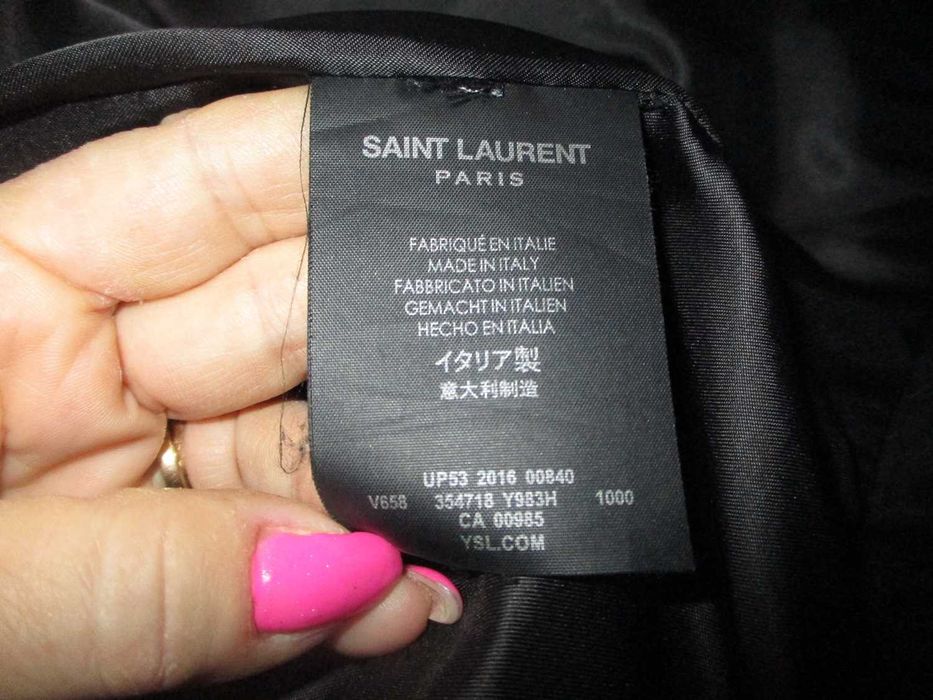Saint Laurent Paris ramoneska skora jagnieca rozm M