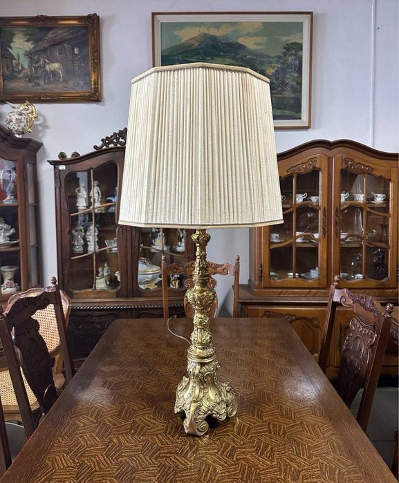 Настільна лампа світильник торшер латунь настольный б у  7588