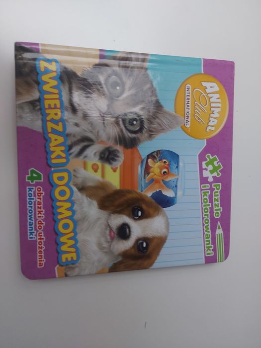 Zwierzaki domowe książka i puzzle kolorowanka