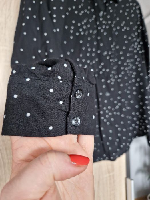 Czarna koszula w kropki Reserved