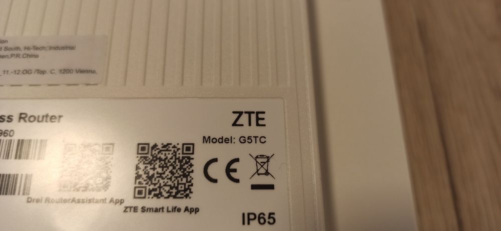 Router 5G ZTE G5TC. WIFI 7