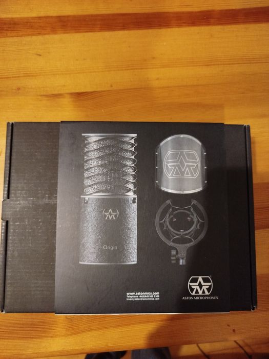 Aston origin black plus akcesoria mikrofon pojemnościowy studyjny