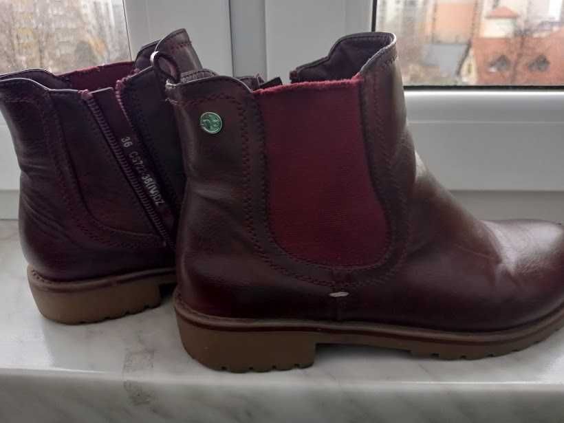 Botki wiśniowe/burgundowe
