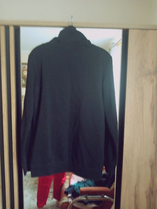 Bluza dresowa z golfem 158 164cm czarna dla chłopca
