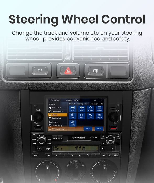 Rádio 1din 5 polegadas CARPLAY Android auto VW Peugeot Honda Kia NOVO