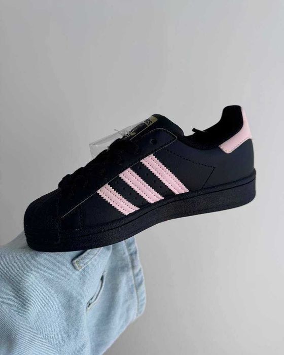 !SALE! Adidas Superstar Smile Black/Pink 36 37 38 39 40 41