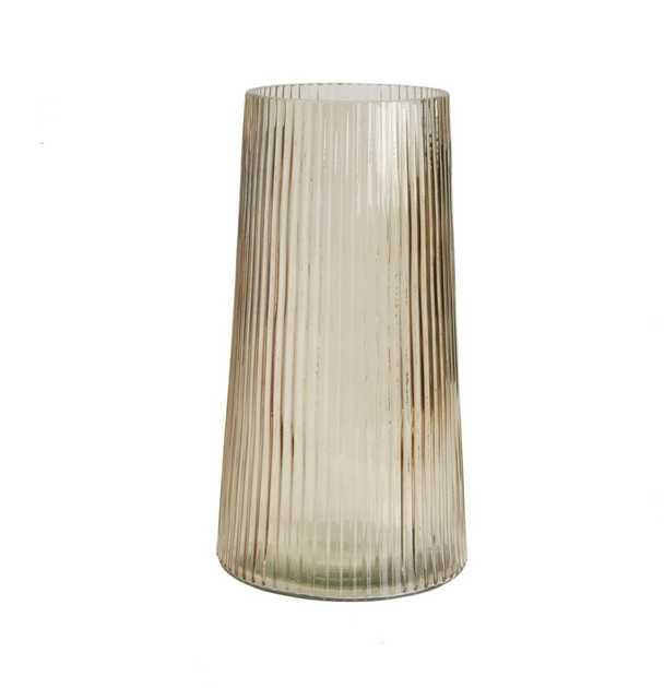 Ваза скляна світло-коричнева