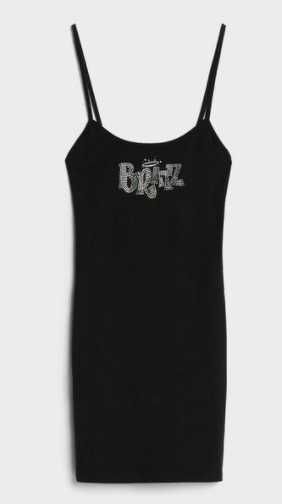 Vestido com emblema bratz