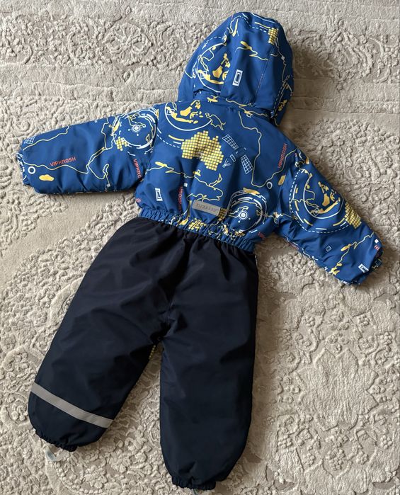 Зимовий дитячий суцільний термо комбінезон для/на хлопчика 116-122