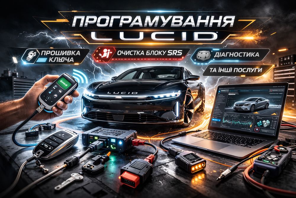 Програмування Lucid / Tesla. Діагностика. Підшивка ключа. Srs блок ітд