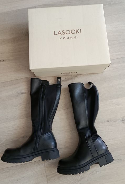 Buty Kozaki dziewczęce rozmiar 32 nr wkładki 19,5cm