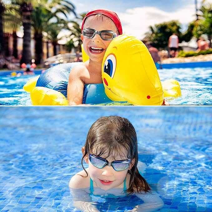 Okulary pływackie COOLOO dla dzieci, zestaw 2 sztuk, 3-15 lat