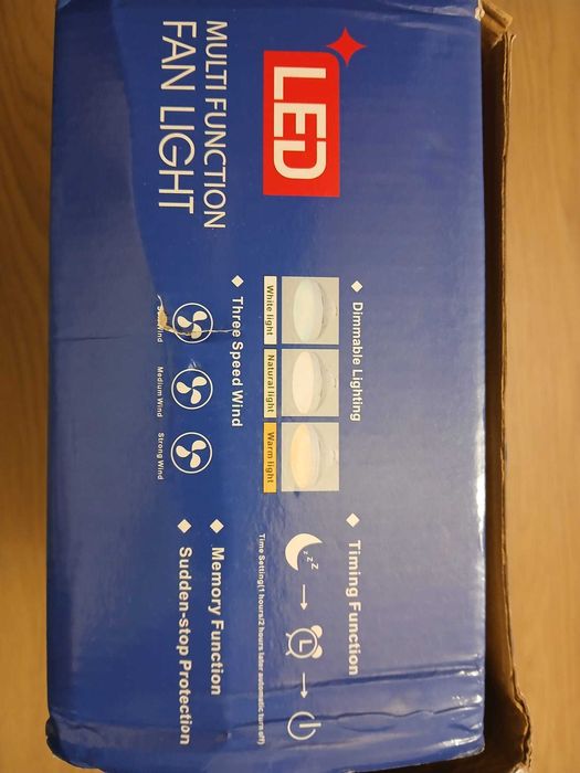 candeeiro Led com ventoinha