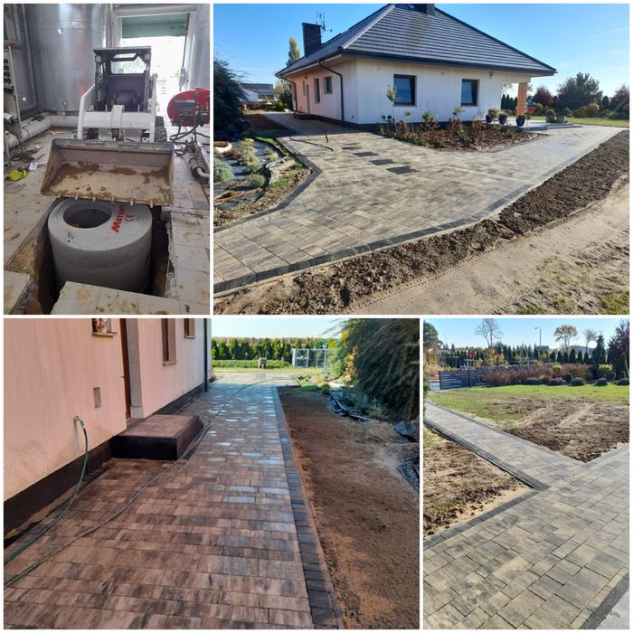 Ukladanie Kostki Brukowej, Odśniezanie, Transport, Usługi Ładowarką