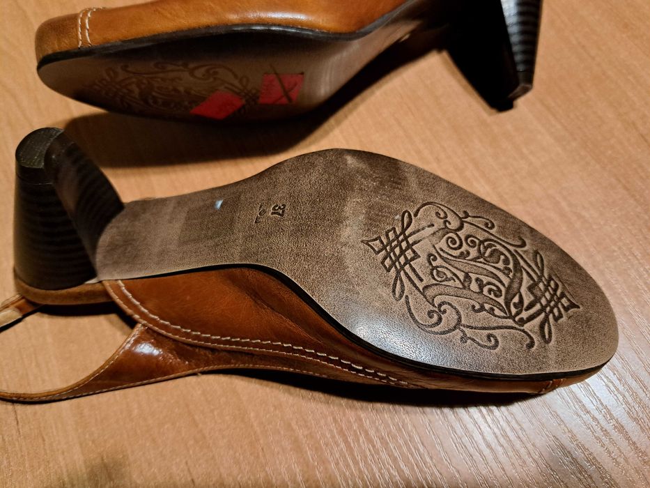 NOWE skóra, czółenka, jasny brąz, ATUT,  rozmiar 37