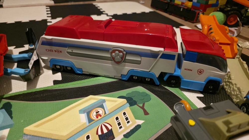 mega zestaw psi patrol patrolowiec figurki lotniskowiec baza