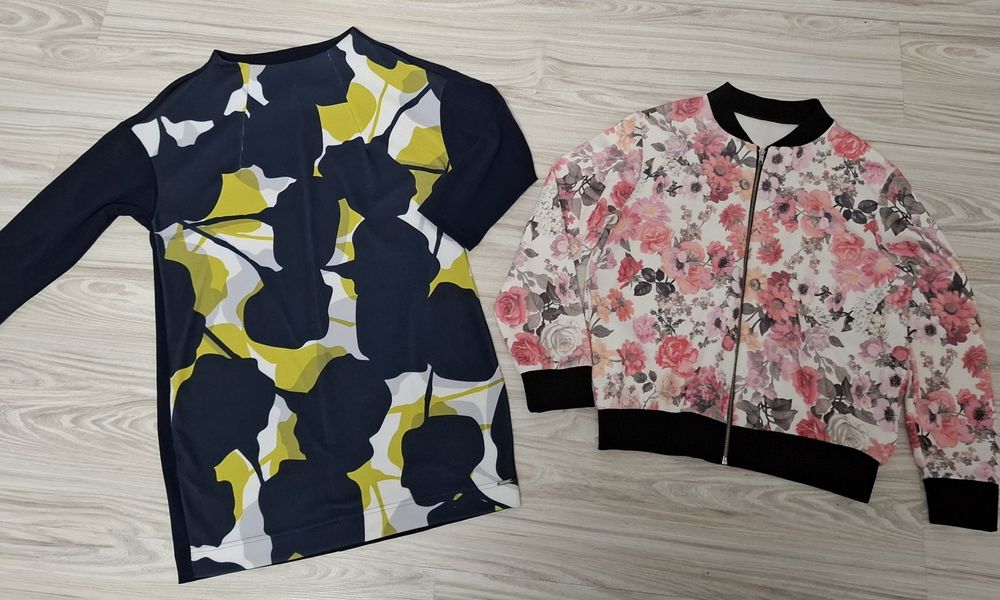 Sukienka tunika Quiosque bluza HM zestaw