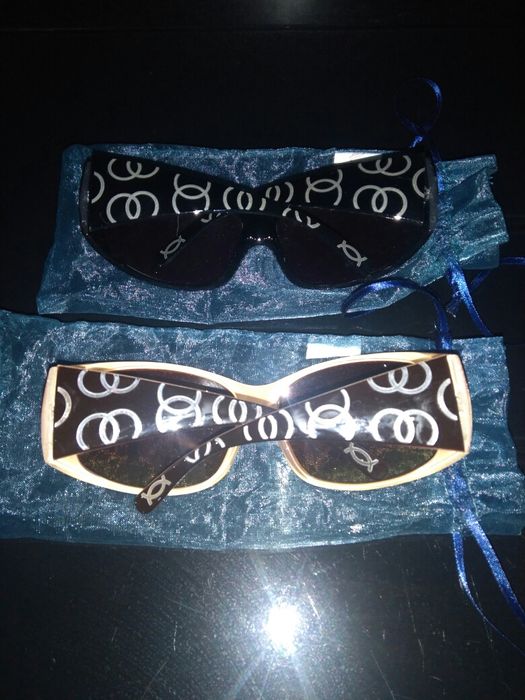 Óculos de sol preto e castanho