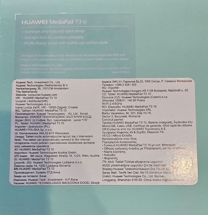 Huawei MediaPad T3 10 cali