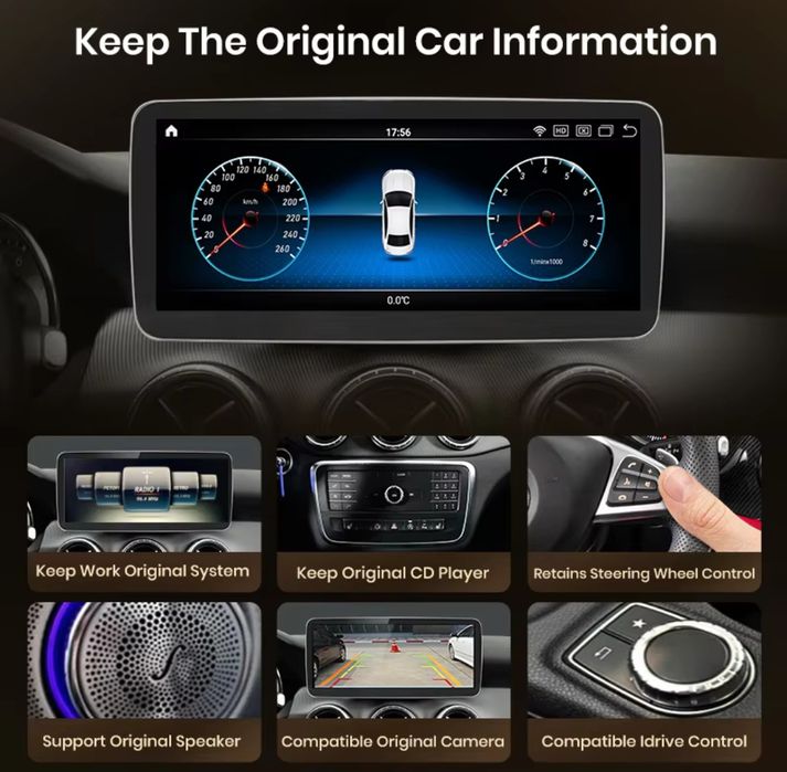 Rádio 10,25" android CARPLAY mercedes Classe A GLA W176 C117 x156 NOVO