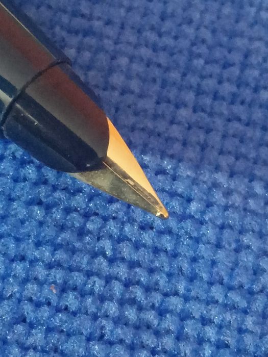 Caneta Parker 45 azul com aparo em ouro
