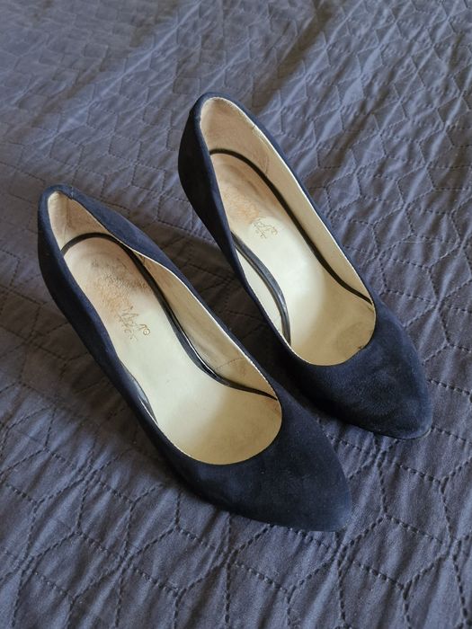 туфлі замшеві сині