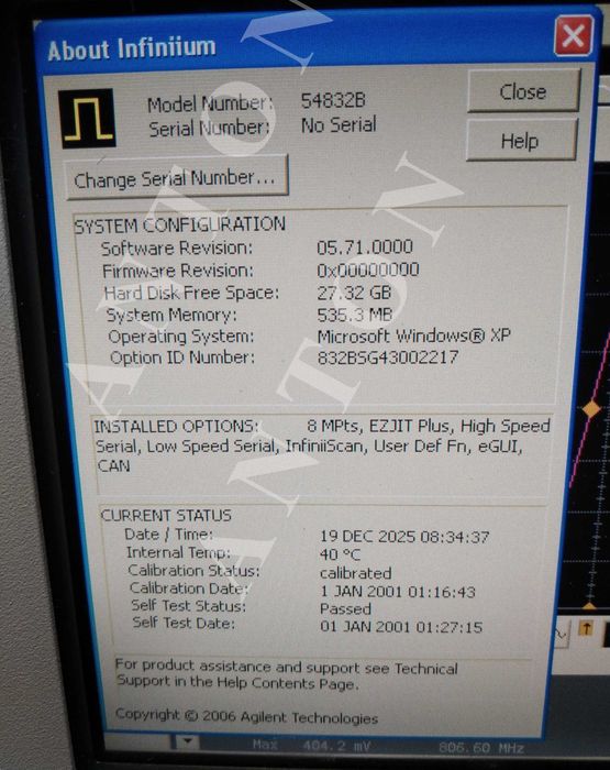 Осцилограф AGILENT Infiniium 54832 БУ 1000МГц  аналіз спектра до 2ГГц 2х4 GSample/sec HP Keysight