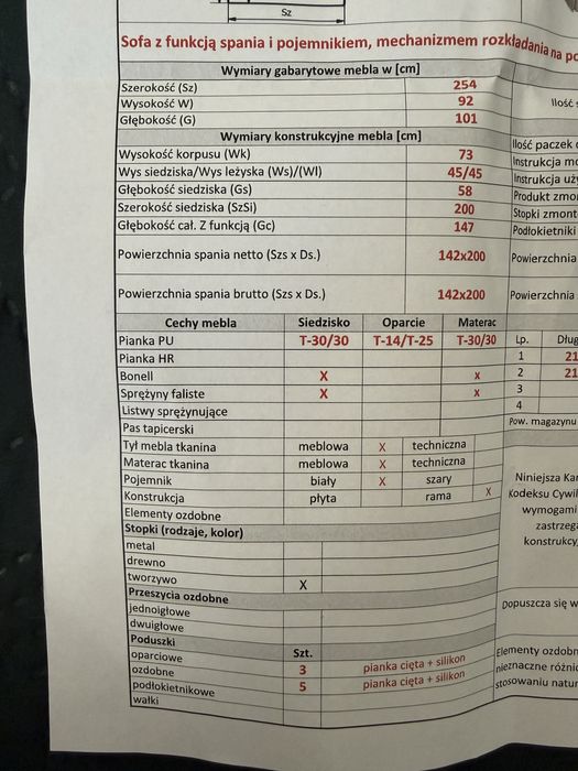 Sofa/ kanapa rozkładana Margaret Lux 2023 stan bardzo dobry!