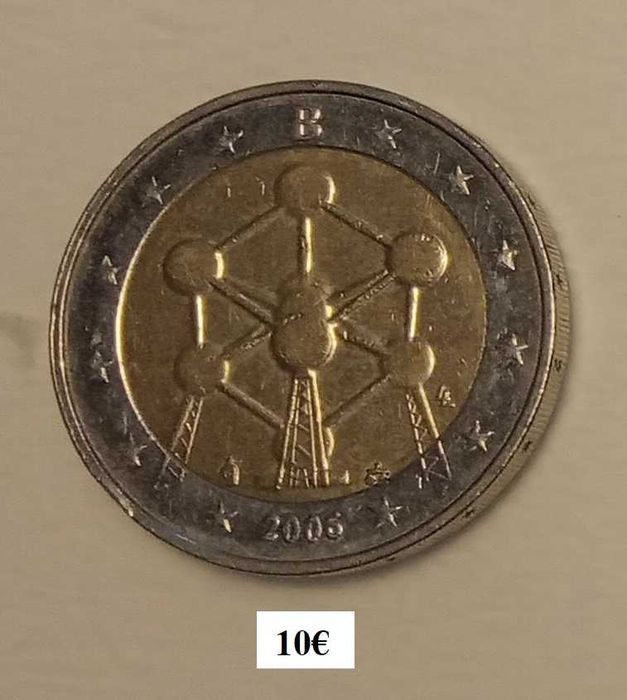 Moeda 2€ Atomium, Bruxelas, Bélgica (2006)