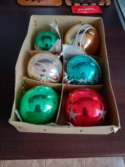 Stare bombki z PRL zestaw