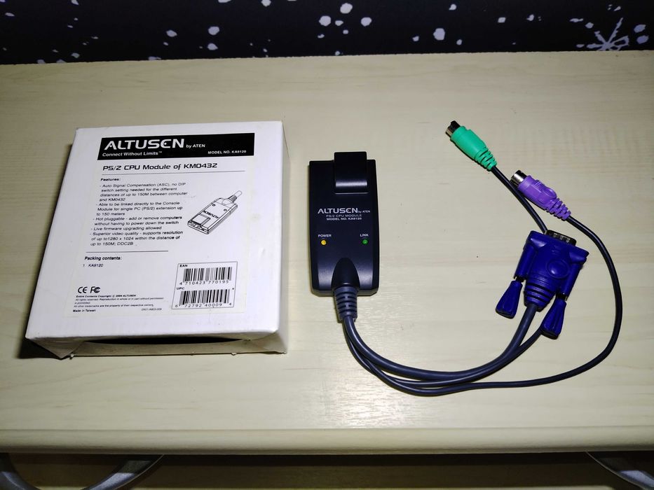 KVM адаптер KA9120 ALTUSEN ATEN КВМ модуль PS/2 CPU module KM0432 PC