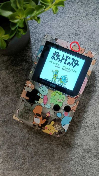 Game Boy Pocket IPS Screen Clear Shell Pokémon Design