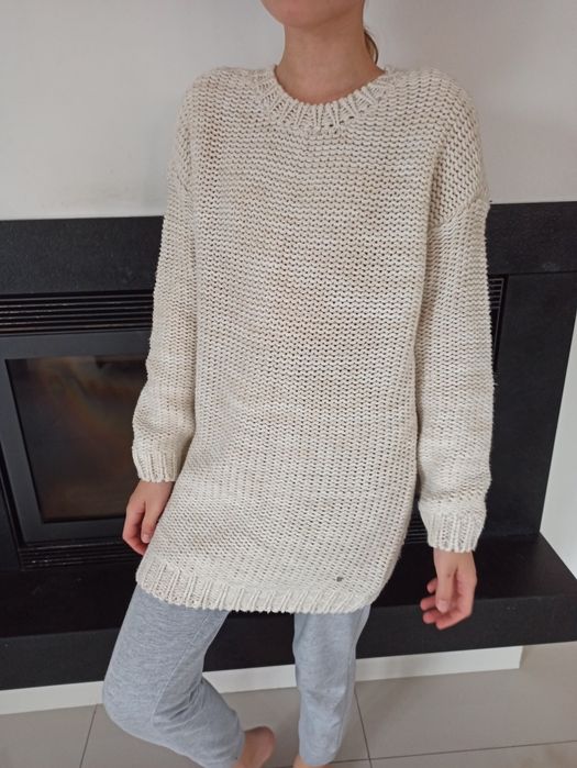 Sweter Sinsay XS 158 cm beżowy