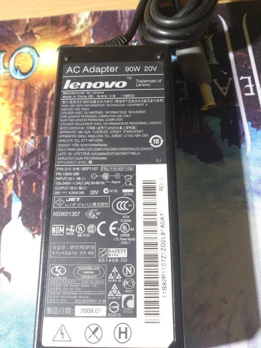 Блок живлення (Зарядка) для ноутбука Lenovo 90W 20V Оригінал