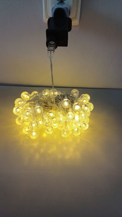 Łańcuch Świetlny Kule, 100 Led, Wodoodporne, 8 Trybów, Zasilane z Sieci