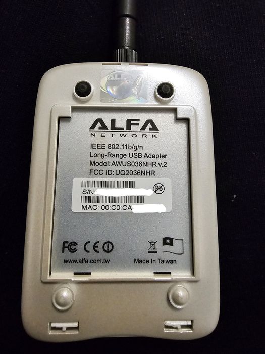 Дальнобойный Wi-Fi адаптер Alfa Network AWUS036NHR v2 оригинал