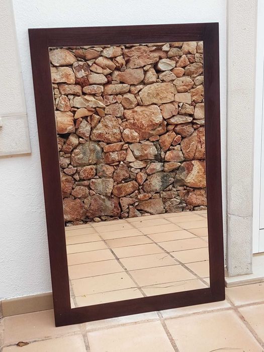 Quadro Espelho Médio Castanho Escuro