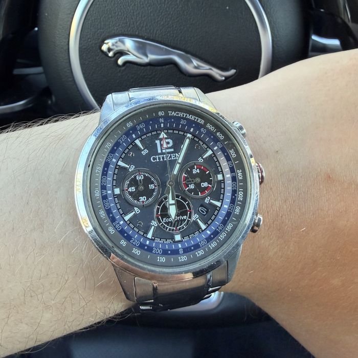 Citizen Eco-Drive Chronograph Tachymeter — чоловічий годинник, оригінал