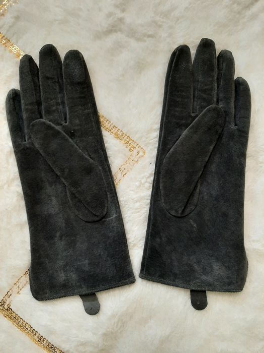 Жіночі шкіряні замшеві  рукавиці S