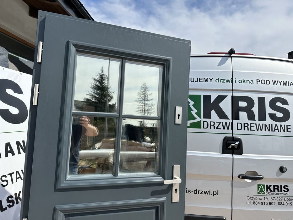 Drzwi zewnętrzne drewniane Angielskie NA WYMIAR dostawa montaż Polska