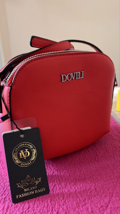 Червона сумка з екошкіри