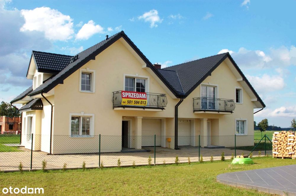 Przytulny bliźniak w Dobrzewinie | cena za 1 lokal | działka 570 m²
