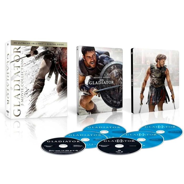 Steelbook 4K Blu-ray Коллекционные издания Стиратель/ Атомна Блондинка/ Гладиатор 1-2
