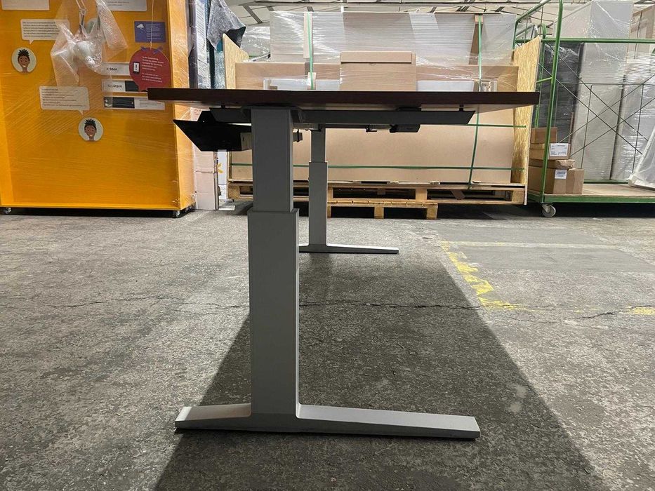 Biurko orzech BENE regulowana aluminiowa rama!