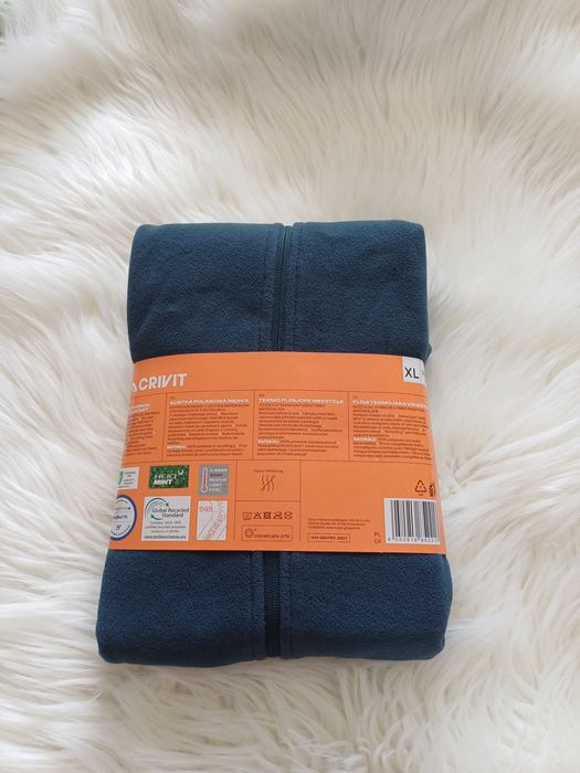 Bluza polarowa kurtka termiczna niebieska Crivit XL