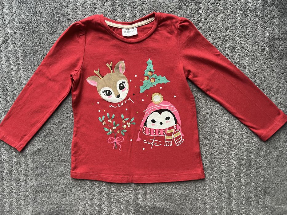 Bluzki świąteczne na dziewczynkę r. 98