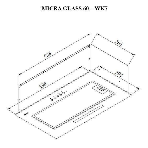 Okap wkład Akpo Micra Glass 60