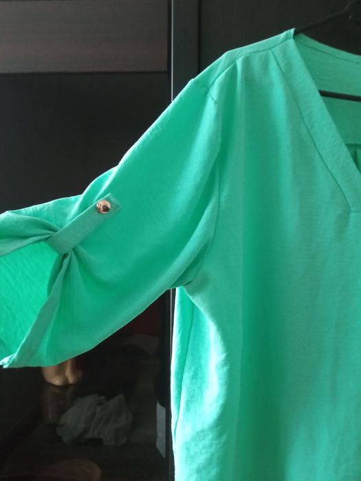 Turkusowa koszula damska