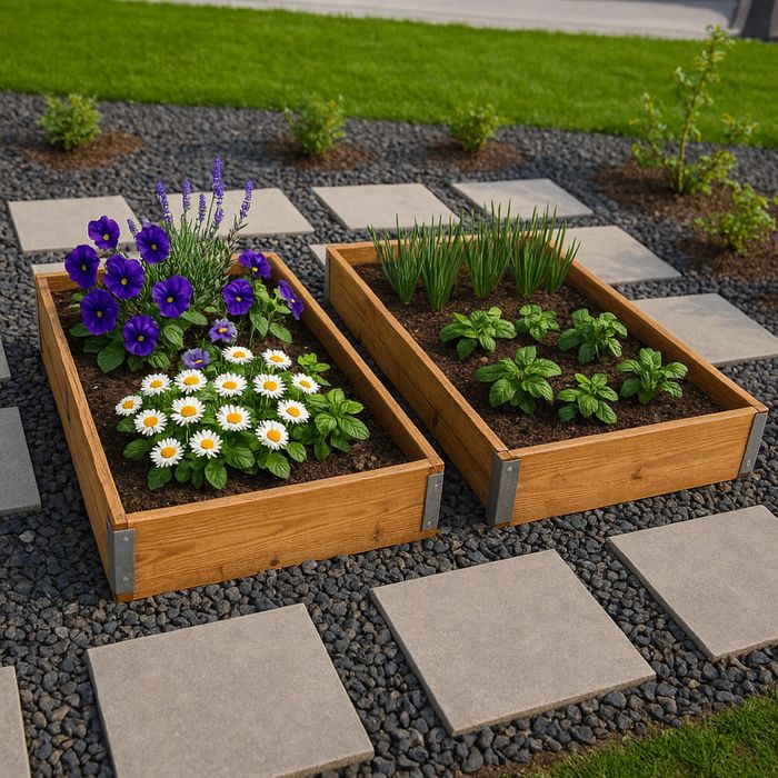 Nadstawka paletowa Podwyzszona grządka Rabaty roslinne Kompostownik