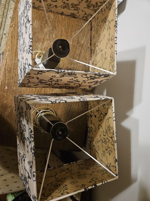 Dwie lampki nocne drewniane maxfliz